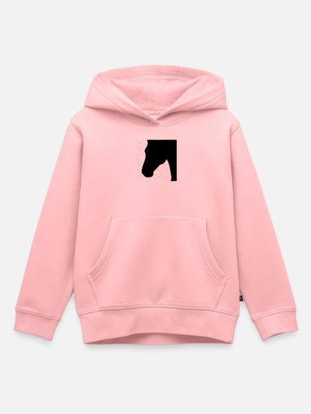 Pferd Punkte - Kinder Premium Organic Hoodie - Rosa