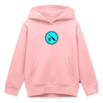 Icône du tournevis - Sweat Premium à capuche enfant bio - rose - Devant - AI Model Kid Female (0cm)