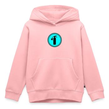 Symbole d’extincteur - Sweat Premium à capuche enfant bio - rose - Devant - AI Model Kid Female (0cm)