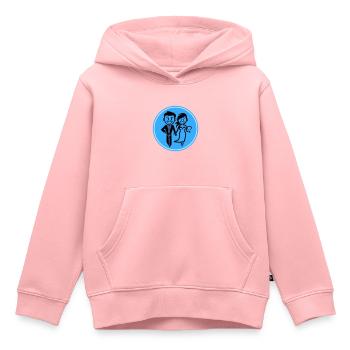 Jeunes mariés, Mariage, Mariée, Marié - Sweat Premium à capuche enfant bio - rose - Devant - AI Model Kid Female (0cm)