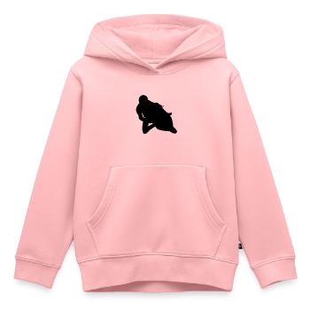 Motorradfahrer - Kinder Premium Organic Hoodie - Rosa - Vorne - AI Model Kid Female (0cm)