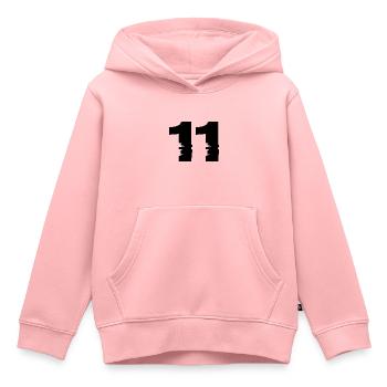 11 Zahl - Kinder Premium Organic Hoodie - Rosa - Vorne - AI Model Kid Female (0cm)