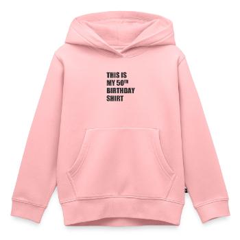 50 Geburtstag - Kinder Premium Organic Hoodie - Rosa - Vorne - AI Model Kid Female (0cm)