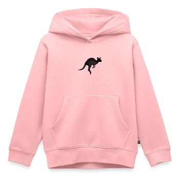 Kangaroo - Kinder Premium Organic Hoodie - Rosa - Vorne - AI Model Kid Female (0cm)
