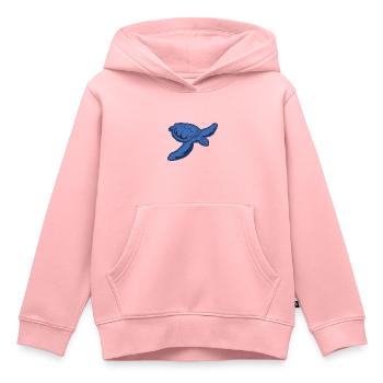 Tortue marine - Sweat Premium à capuche enfant bio - rose - Devant - AI Model Kid Female (0cm)
