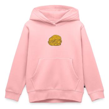 Burger - Sweat Premium à capuche enfant bio - rose - Devant - AI Model Kid Female (0cm)