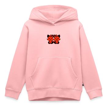 Renard mignon Mignon Bébé - Sweat Premium à capuche enfant bio - rose - Devant - AI Model Kid Female (0cm)