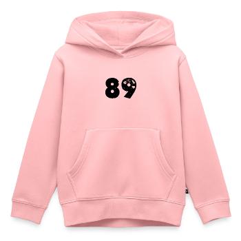 89 Zahl - Kinder Premium Organic Hoodie - Rosa - Vorne - AI Model Kid Female (0cm)