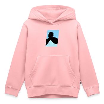 Bras de fer Développé couché Strong Man - Sweat Premium à capuche enfant bio - rose - Devant - AI Model Kid Female (0cm)
