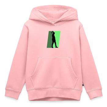 Lancer de hache Double hache Double hache - Sweat Premium à capuche enfant bio - rose - Devant - AI Model Kid Female (0cm)