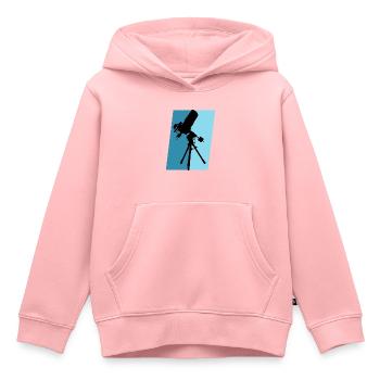 Astronomie Astronomie Astrophysique - Sweat Premium à capuche enfant bio - rose - Devant - AI Model Kid Female (0cm)