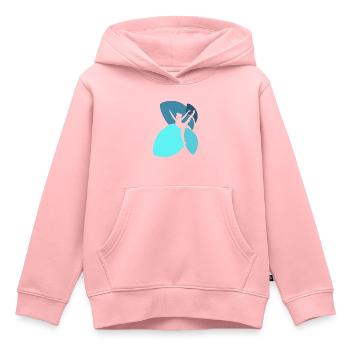 Entraîneur de gymnastique Équilibre sur les mains - Sweat Premium à capuche enfant bio - rose - Devant - AI Model Kid Female (0cm)