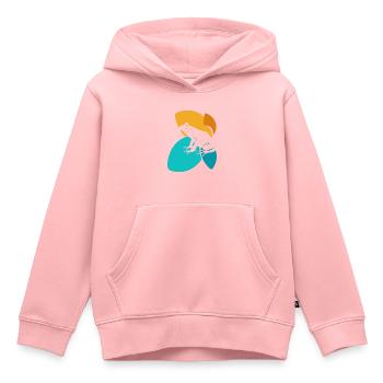 Frosch Lurch Laubfrosch - Kinder Premium Organic Hoodie - Rosa - Vorne - AI Model Kid Female (0cm)