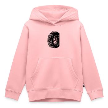 Oldschool Reifen - Kinder Premium Organic Hoodie - Rosa - Vorne - AI Model Kid Female (0cm)