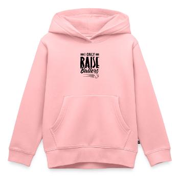 Raise Ballers Baseball - Sweat Premium à capuche enfant bio - rose - Devant - AI Model Kid Female (0cm)