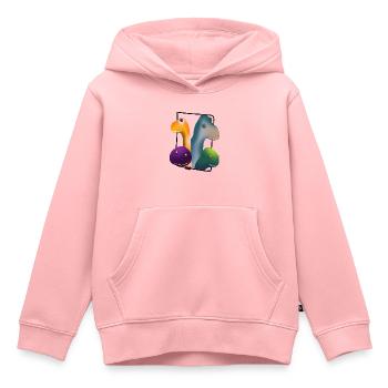 Four little monsters at the window - Kids Premium Organic Hoodie - rose - Front - AI Model Kid Female (0cm)