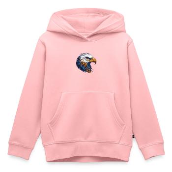 Adler Kopf - Kinder Premium Organic Hoodie - Rosa - Vorne - AI Model Kid Female (0cm)