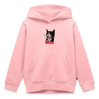 Cat and hater - Kids Premium Organic Hoodie - rose - Front - AI Model Kid Female (0cm)