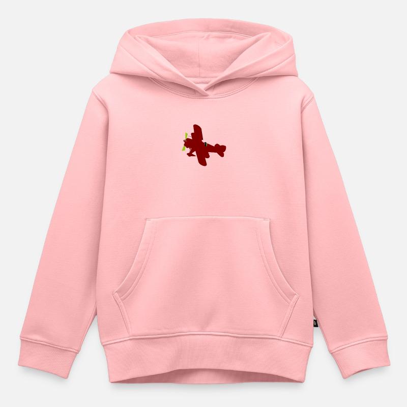 Avion - Sweat Premium à capuche enfant bio - rose