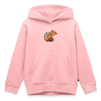 Streifenhörnchen - Kinder Premium Organic Hoodie - Rosa - Vorne - AI Model Kid Female (0cm)