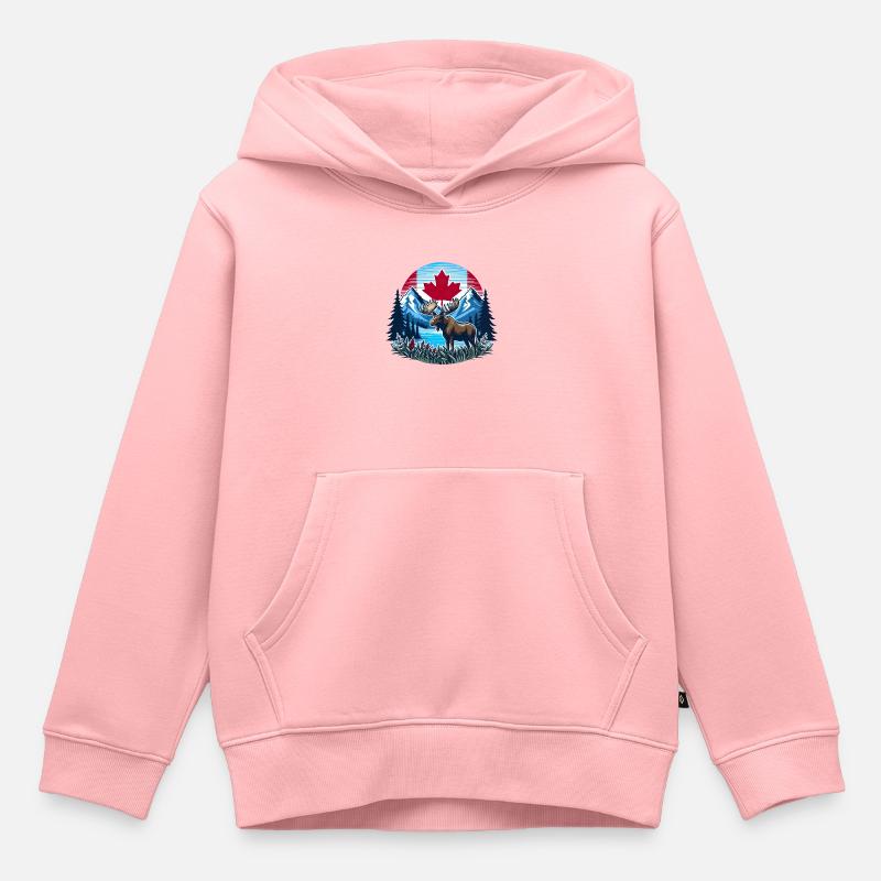 Canada 24 - Sweat Premium à capuche enfant bio - rose