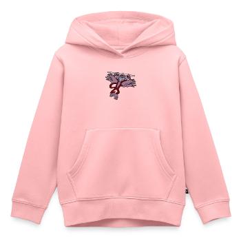 Mouche - Sweat Premium à capuche enfant bio - rose - Devant - AI Model Kid Female (0cm)