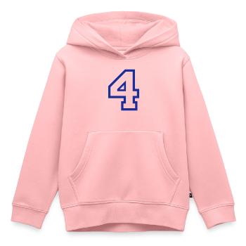 DIE NUMMER VIER - 4 - Kinder Premium Organic Hoodie - Rosa - Vorne - AI Model Kid Female (0cm)