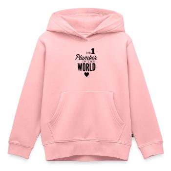 Plomberie les meilleures du monde - Sweat Premium à capuche enfant bio - rose - Devant - AI Model Kid Female (0cm)
