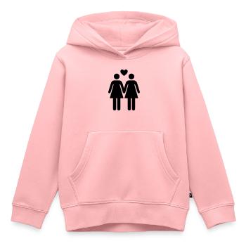 Liebe Mädchen, Lesben, Homosexuell Stolz LGBT - Kinder Premium Organic Hoodie - Rosa - Vorne - AI Model Kid Female (0cm)
