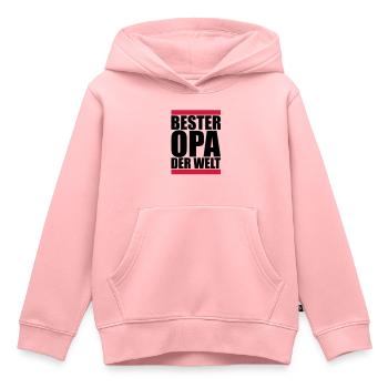 Papy - Sweat Premium à capuche enfant bio - rose - Devant - AI Model Kid Female (0cm)
