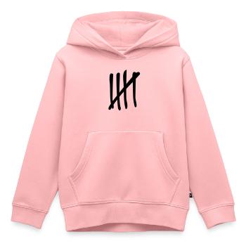 5 Striche - Kinder Premium Organic Hoodie - Rosa - Vorne - AI Model Kid Female (0cm)
