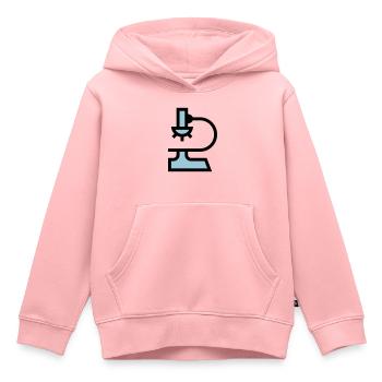 Microscope de laboratoire - Sweat Premium à capuche enfant bio - rose - Devant - AI Model Kid Female (0cm)