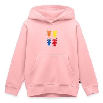 Retro Robots Roboter - Kinder Premium Organic Hoodie - Rosa - Vorne - AI Model Kid Female (0cm)
