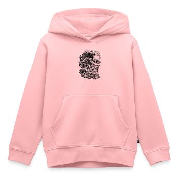 Zeus (iso) - Kinder Premium Organic Hoodie - Rosa - Vorne - AI Model Kid Female (0cm)
