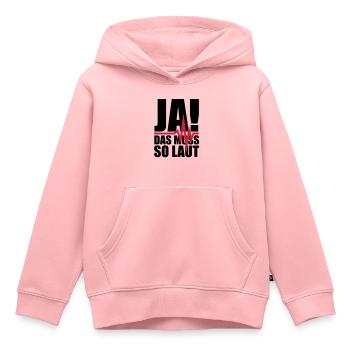 ja_das_muss_so_laut_1__f2 - Kids Premium Organic Hoodie - rose - Front - AI Model Kid Female (0cm)