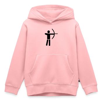 Bogenschießen - Kinder Premium Organic Hoodie - Rosa - Vorne - AI Model Kid Female (0cm)