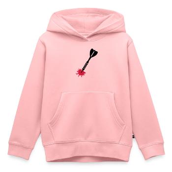 Jeu de fléchettes - Sweat Premium à capuche enfant bio - rose - Devant - AI Model Kid Female (0cm)