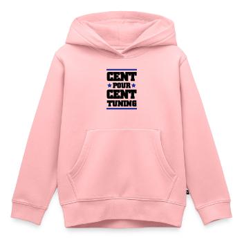 CENT POUR CENT TUNING - Sweat Premium à capuche enfant bio - rose - Devant - AI Model Kid Female (0cm)