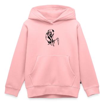 sensemann_01 - Kinder Premium Organic Hoodie - Rosa - Vorne - AI Model Kid Female (0cm)