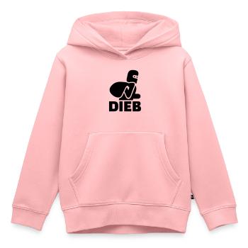 Dieb - Kinder Premium Organic Hoodie - Rosa - Vorne - AI Model Kid Female (0cm)