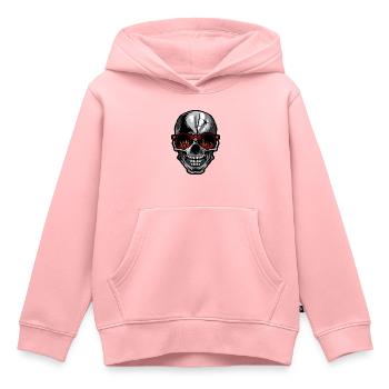 skull bezel round flame fire - Kids Premium Organic Hoodie - rose - Front - AI Model Kid Female (0cm)