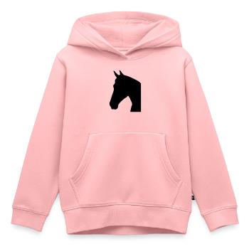 Pferdekopf SMILE - Kinder Premium Organic Hoodie - Rosa - Vorne - AI Model Kid Female (0cm)