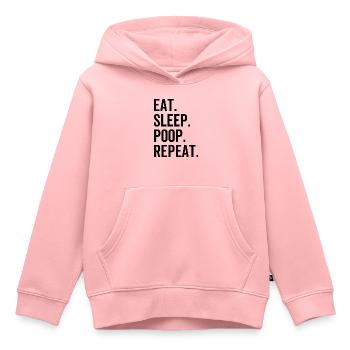 Eat Sleep Poop Wiederholen - Kinder Premium Organic Hoodie - Rosa - Vorne - AI Model Kid Female (0cm)