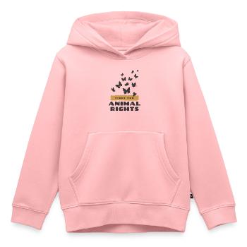 Animal Rights / Tierschutz - Kinder Premium Organic Hoodie - Rosa - Vorne - AI Model Kid Female (0cm)