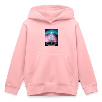 Heart Chakra Anahata - Kids Premium Organic Hoodie - rose - Front - AI Model Kid Female (0cm)
