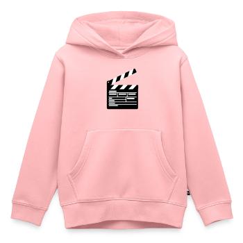 Filmklappe Regie führen Kino - Kinder Premium Organic Hoodie - Rosa - Vorne - AI Model Kid Female (0cm)