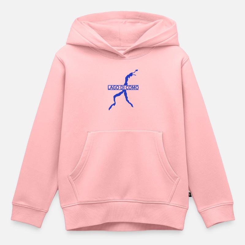 Lac de Côme - Sweat Premium à capuche enfant bio - rose