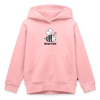 Soyez vous-même - Sweat Premium à capuche enfant bio - rose - Devant - AI Model Kid Female (0cm)