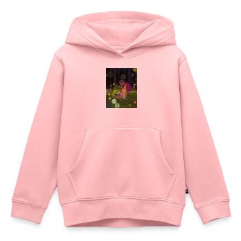 Lio Löwe rettet Dachs - Kinder Premium Organic Hoodie - Rosa - Vorne - AI Model Kid Female (0cm)