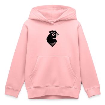 Poulet Poulailler Volaille Coq Ferme - Sweat Premium à capuche enfant bio - rose - Devant - AI Model Kid Female (0cm)